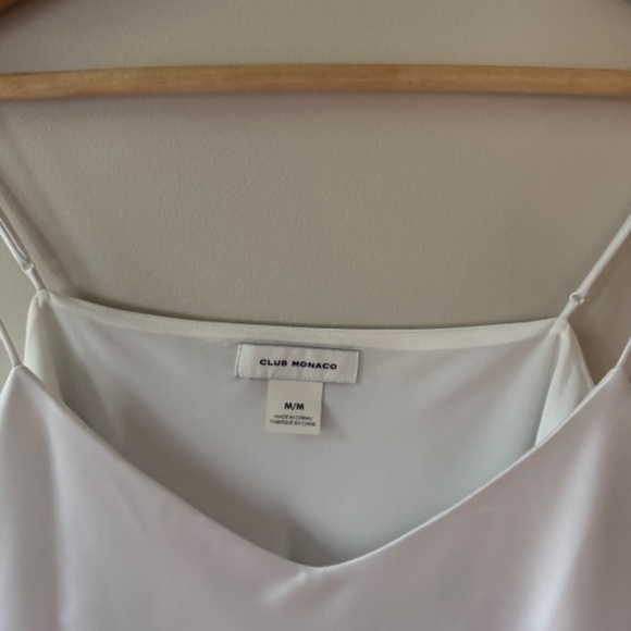 Club Monaco lined white silky top - Picture 2 of 6